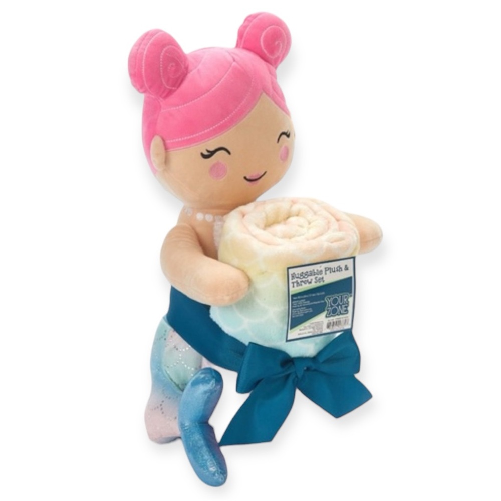 New Huggable Mermaid and Soft Throw set